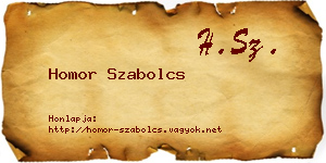 Homor Szabolcs névjegykártya