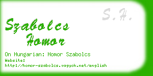 szabolcs homor business card